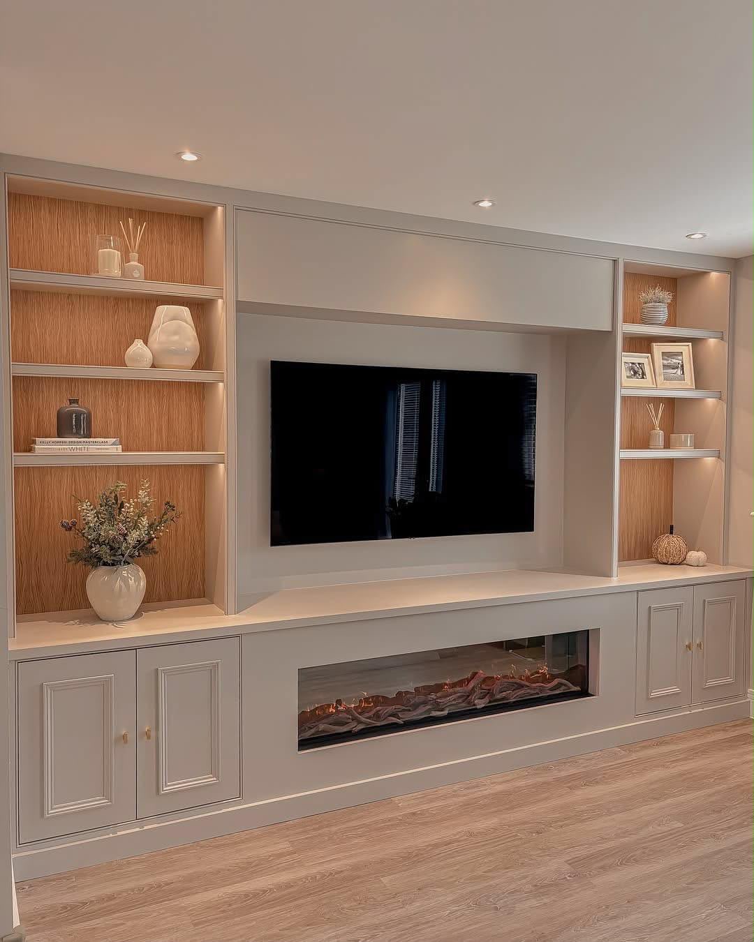 Bespoke Media Wall with Fireplace, Cheshire