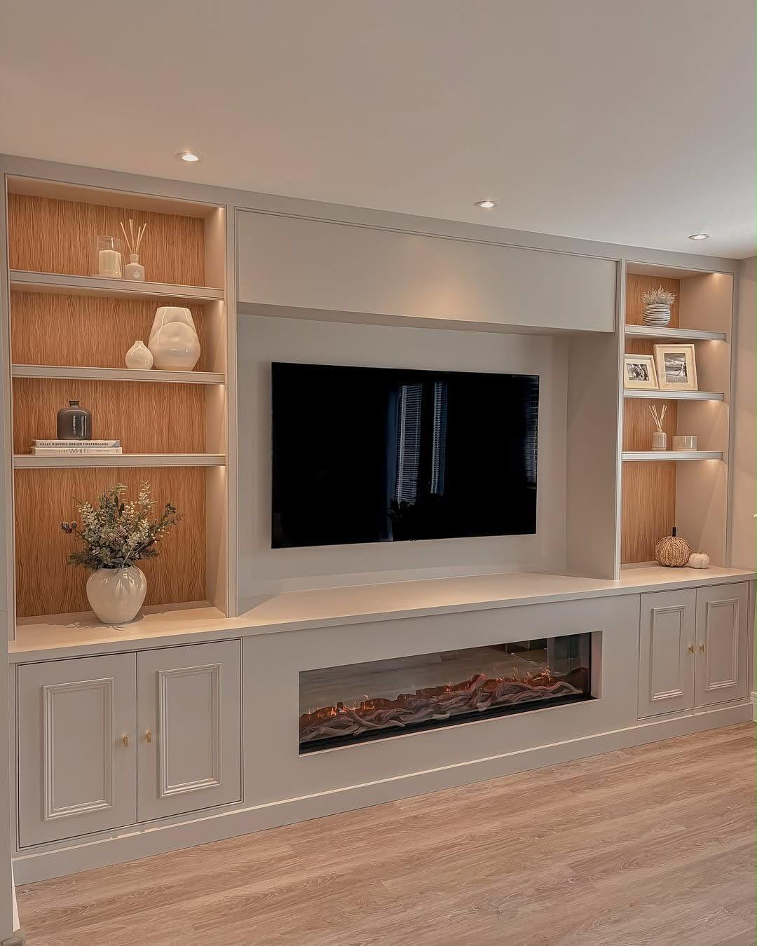 Media Wall with Fireplace, Manchester